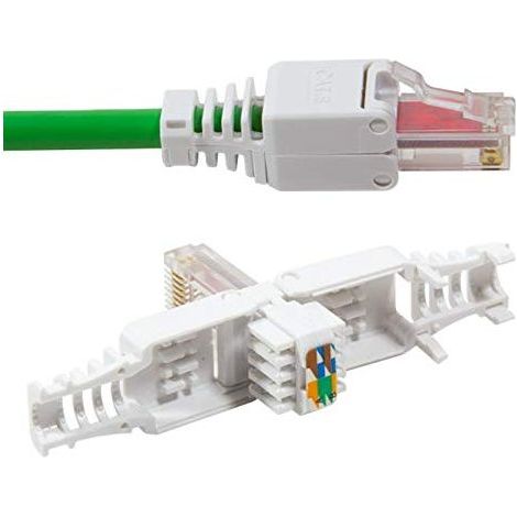 10x Werkzeugloser Crimpverbinder Cat 6 Utp Rj45 Netzwerkstecker Für Patchkabel Bis Zu 6,3 Mm.