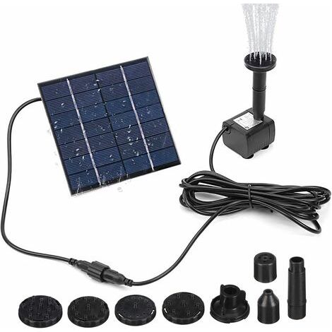 Solarbrunnen – 200 L/h Wasserpumpe – Für Gartenteiche, Aquarien, Vogeltränken – Mit Solarpanel
