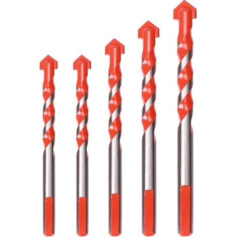 Fliesenbohrer – Diamantbohrer Für Verschiedene Materialien (6 Mm, 8 Mm, 10 Mm, 12 Mm) – Für Keramik, Beton, Glas, Ziegel, Holz, Kunststoff – 5er-pack