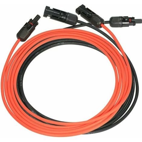 Solar-verlängerungskabel – 14 Awg – Ip65 – Außenbereich – 3 M – Schwarz/rot (paar)