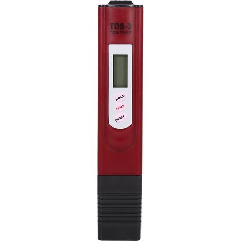 Wasserqualitätstester, Hh- Und Dh-härtemesser, 1 % Ppm Messgenauigkeit, Messbereich 0 Bis 9990 Ppm, Mit Lcd-bildschirm Für Schwimmbäder Und Aquarien (rot)