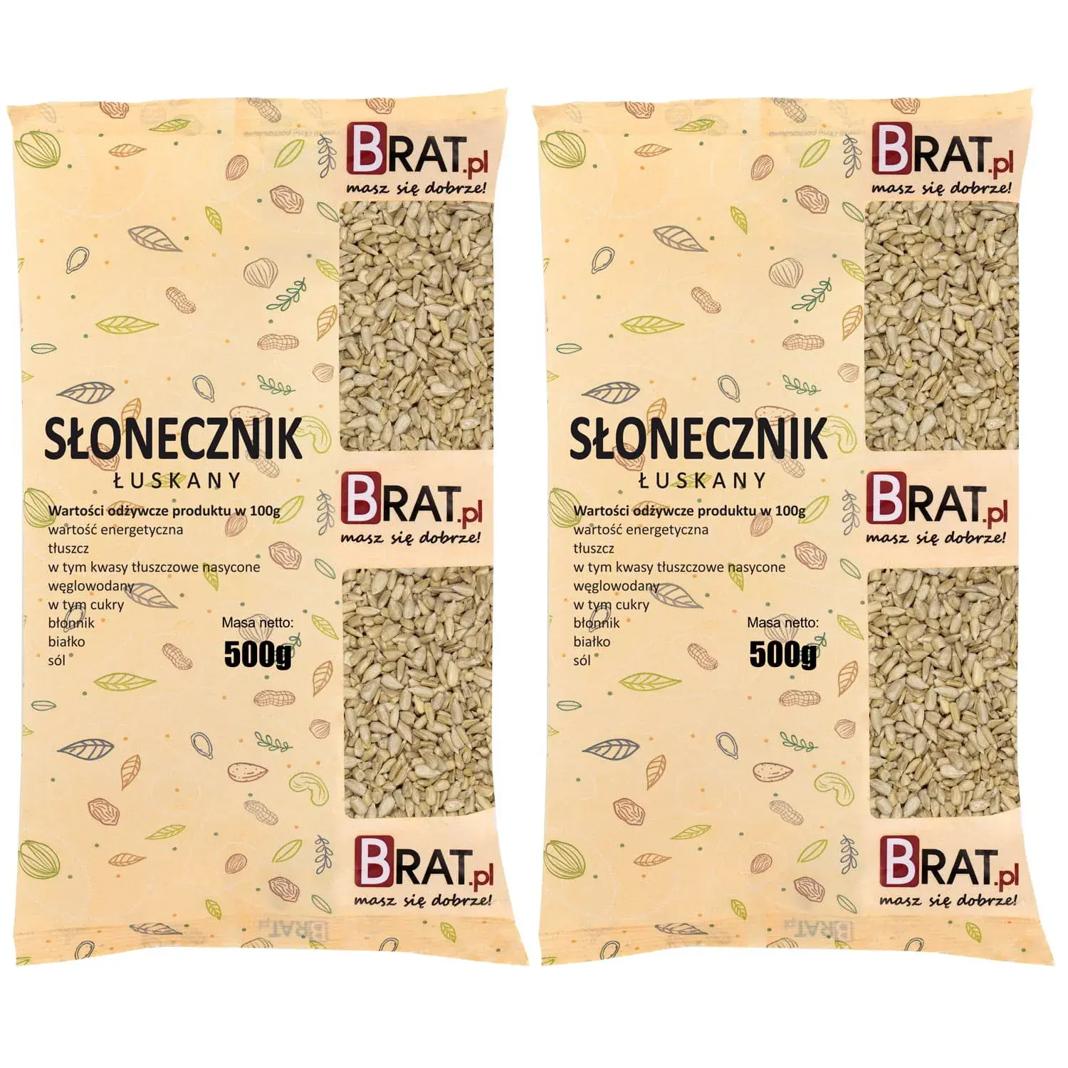 Geschälte Sonnenblumenkerne 1 Kg (2 X 500 G)