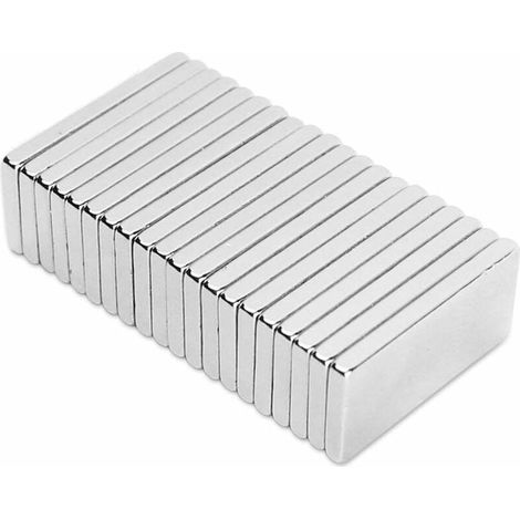 Neodym-magnet – 20 X 10 X 2 Mm – 3,1 Kg Haftkraft Pro Stück – Für Heimwerken, Basteln, Wissenschaft Und Industrie – 20 Stück