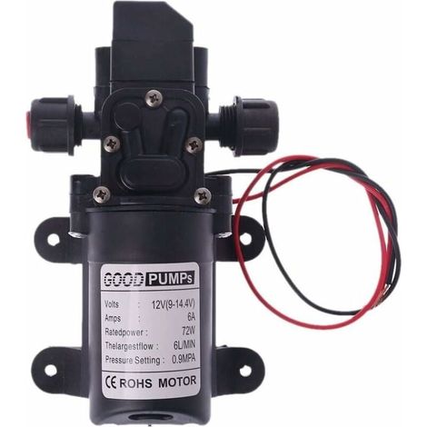 Wasserpumpe – 12 V – 60 W – 6 L/min – 40 M Förderhöhe – Für Wohnmobile Und Wassersysteme – 1 Stück