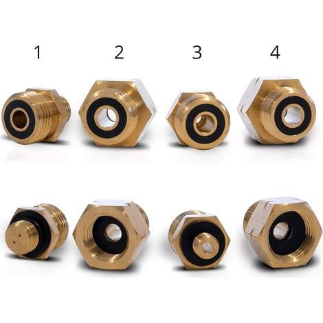 Gasanschlussadapter-set Mit Vier Adaptern Für Gasanschlüsse In Europa. Adapter Für Ausländische Gasflaschenregler.