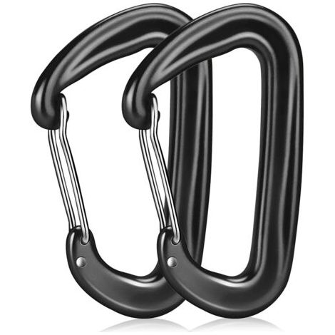 2 Stück 12 Kn (1200 Kg) Karabiner-schlüsselanhänger, Hochleistungskarabiner, Großer Karabiner Für Camping, Angeln, Wandern Und Zum Tragen