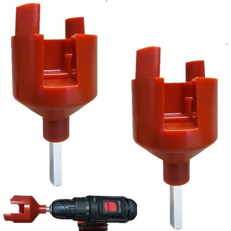 Set Mit 2 Kunststoff-spannfuttern Für Elektrozaunpfosten – Professionelle, Kabellose Spannfutterschlüssel – Schnelle Und Einfache Montage