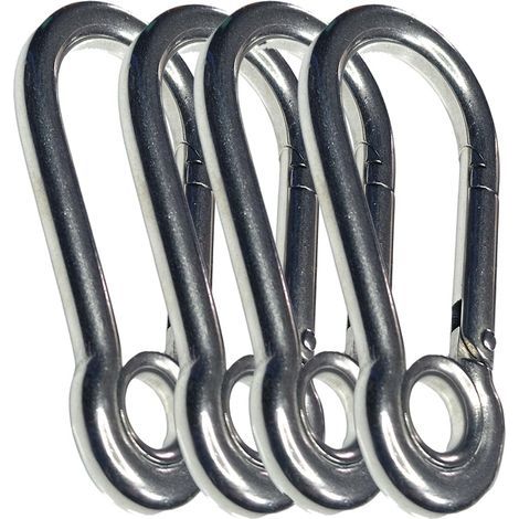 8-mm-edelstahlkarabiner Mit Seewasserbeständigem, Federbelastetem A4-schnapphaken M8 X 80 Mm