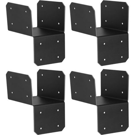 Stahl-befestigungswinkel, 4 X 4 Balkenwinkel-set, 7,62 X 8,89 Cm, Sichere Balkenbefestigung, Hochbelastbarer Abstandshalter Für Außenzäune, Terrassen, Dachsparren, Blockhäuser