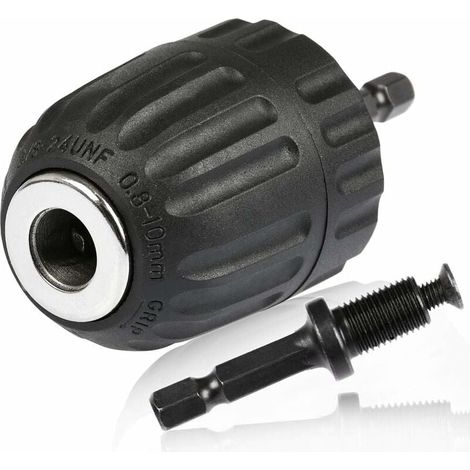 Bohrfutter – Schnellspannfutter 0,8–10 Mm – 3/8"-24 Unf Und 1/4" Gewinde – Sechskantschaft – Für Handbohrmaschinen – 1 Stück