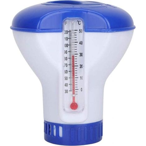 Schwimmender Chlorspender – Integriertes Thermometer – Präzise Dosierung – Kompatibel Mit Allen Chlortabletten – Für Außenpools – 1 Stück