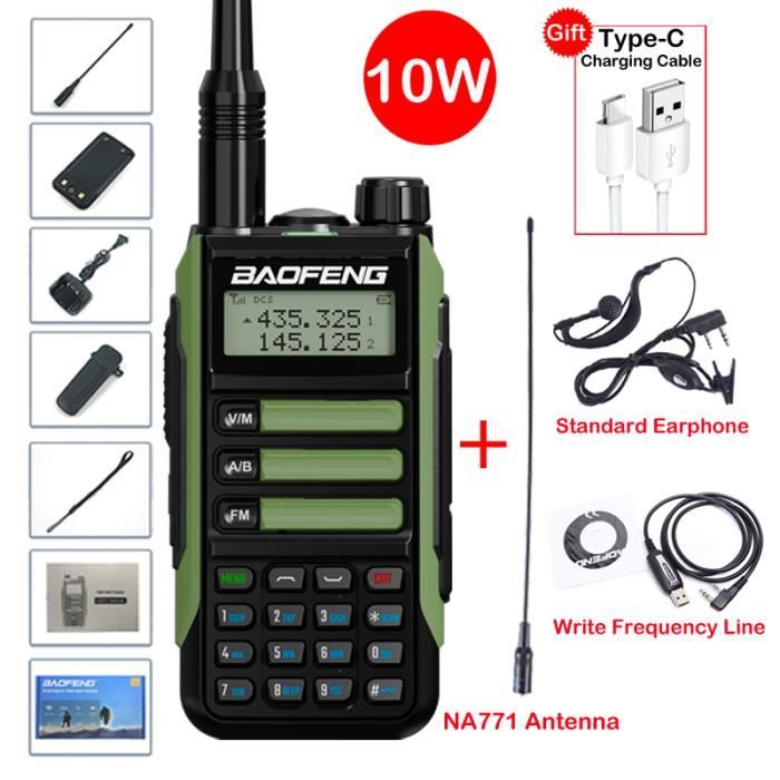 Baofeng Uv-16 Funkgerät, Ip68 Wasserdicht, 50 Km Reichweite, Dualband 136-174-400-520 Mhz Uv-5r Funkgerät – Tc-ohrhörerkabel-771