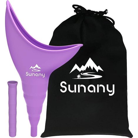 Urintrichter – Weiches Silikon, 22 Cm – Für Camping, Wandern Und Outdoor-aktivitäten – Lila – 1 Stück