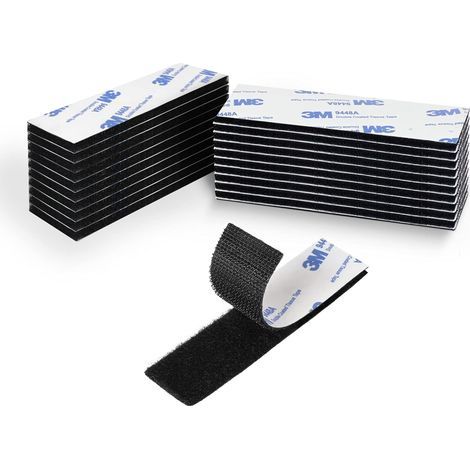 Hochleistungs-klettband – 12er-pack – Stark Haftende Rückseite Für Den Einsatz Zu Hause, Im Büro, Drinnen Und Draußen – Ersetzt Löcher Und Schrauben