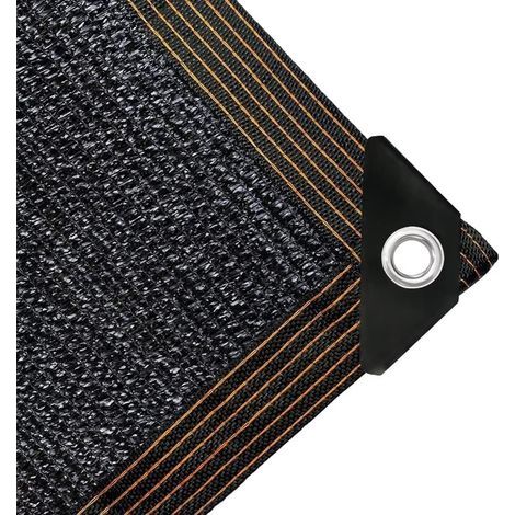 Sonnenschutznetz, 3 X 6 M, Schwarz, Schattierungsnetz, Garten, Ösen-schattierungsnetz, 70 % Schattierung, Uv-beständig, Zum Schutz Von Pflanzen, Gewächshaus, Gartenhaus Oder Hundehütte