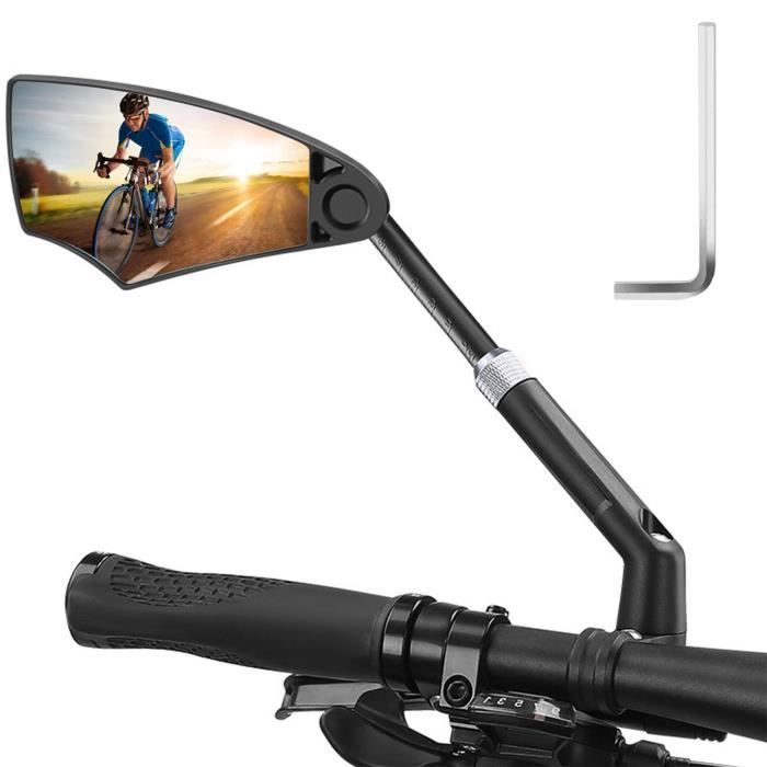 Hochauflösender Fahrradrückspiegel, 360° Drehbarer Rückspiegel Für Elektrofahrräder, Geeignet Für 20-23 Mm (links).