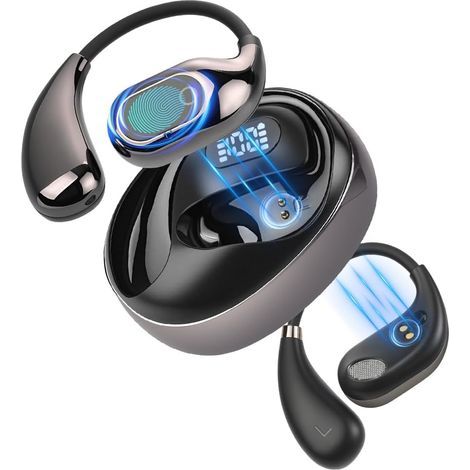 Übersetzungs-ohrhörer In Echtzeit, Offene Ohrhörer Mit Bluetooth 5.4, 144-sprachen-übersetzer, Kopfhörer-übersetzer-ohrhörer Mit 25 Stunden Wiedergabezeit, Perfekt Für Reisen Und Geschäftsreisen.
