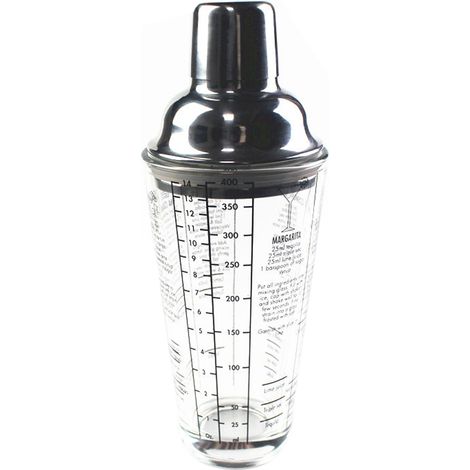 Cocktailshaker – Messbecher (oz/ml) – Deckel Aus Edelstahl 304 – Für Martinis Und Cocktails – 1 Stück