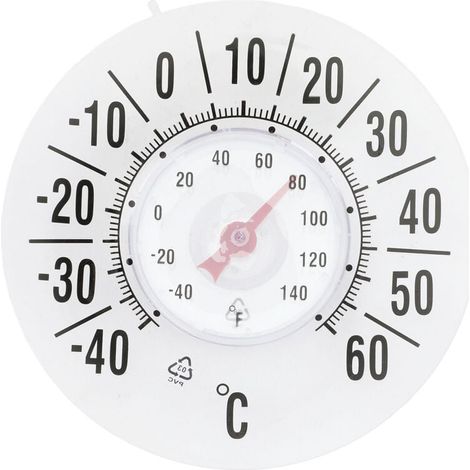Außenthermometer – Saugnapf – Celsius/fahrenheit-anzeige – Quecksilberfrei – Für Fenster – 1 Stück