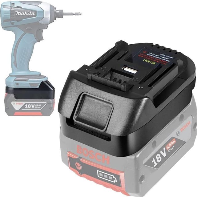 Akkuadapter Zum Umrüsten Und Verwenden Von Bosch 18v Akkus In Makita 18v Elektrowerkzeugen. Adapter Zum Anschluss Von Bosch 18v Akkus An Makita 18v Akkus (adapter
