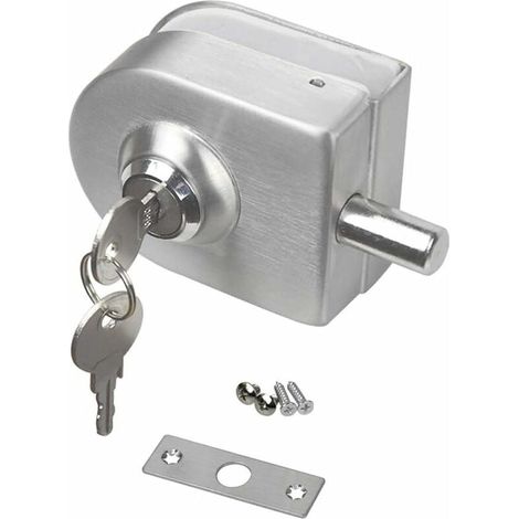 Türschloss Für Glastüren – Edelstahl – Geeignet Für 10–12 Mm Glas – Für Zuhause, Hotel, Büro, Badezimmer – 1 Stück