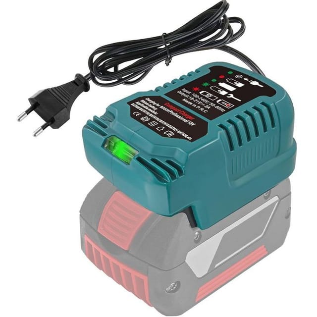 Ersatzladegerät Für Bosch Professional 18v Gba 18v System Akku Mit Led Anzeige, Schnellladegerät Kompatibel Mit Bosch 18v Akku Bat607 Bat614 Bat614g Bat622 Bat609 Bat618