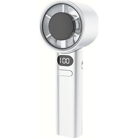 Tragbarer Turboventilator, 2000 Mah, Usb-aufladbar, Kleiner Taschenventilator Mit 120 Stufenlos Einstellbaren Geschwindigkeiten (weiß)