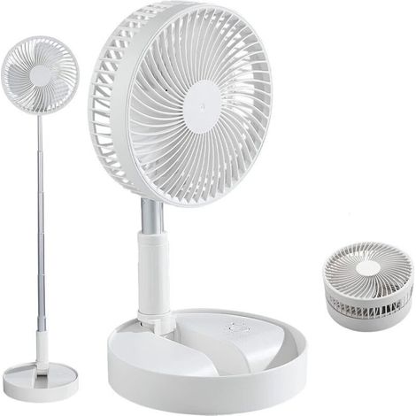 Tragbarer, Leiser, Faltbarer Ventilator Mit Fernbedienung – Usb-akku Wiederaufladbar, Ideal Für Büro Und Reisen