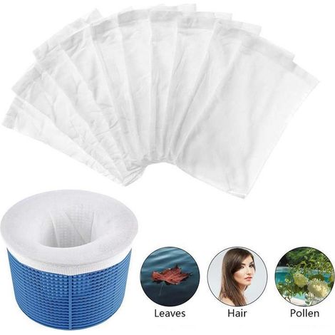 Packung Mit 10 Feinmaschigen Pool- Und Spa-filtersocken, Ultrafeines, Wiederverwendbares Netzgewebe Für Eingelassene Und Aufstellpools.