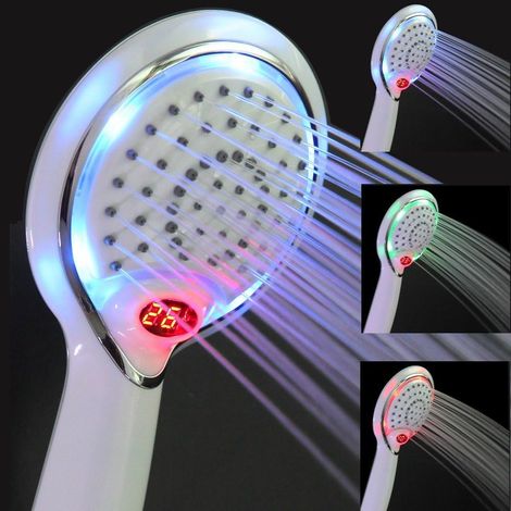 Led-duschkopf – Digitale Temperaturanzeige – Wasserfarbanzeige – Kompatibel Mit Standardarmaturen – 1 Stück