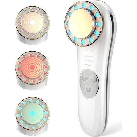 Gesichtsmassagegerät – Hochfrequenz 7 In 1 – Galvanische Technologie Und Rot/blau-licht – 45 °c – Kabellos – 1 Stück
