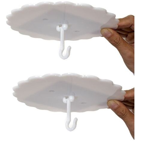 Set Mit 2 Superklebenden, Kuppelförmigen Deckenhaken – Für Moskitonetz Und Betthimmel (17,8 Cm, 2 Sets) – Einfache, Nagelfreie Montage