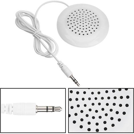 Kissenlautsprecher Zum Schlafen, Mini-bluetooth-lautsprecher Aus Weißem Abs-kunststoff, Diy-kissenlautsprecher, 3,5-mm-mini-stereo-lautsprecher Für Mp3-player, Handy Und Tragbare Cd-player