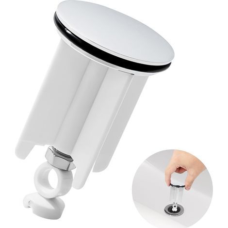 Waschbeckenstöpsel, Waschbeckenstöpsel 40 Mm, Universal-waschbeckenstöpsel Weiß, Verstellbarer Waschbeckenstöpsel, Badewannenstöpsel, Für Waschbecken, Bidet (weiß)