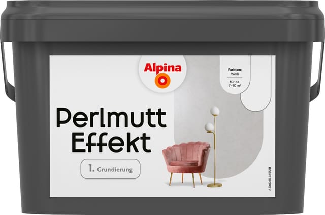 Alpina Grundierung für Effektfarben Perlmutt weiß 2,5 L Grundierung