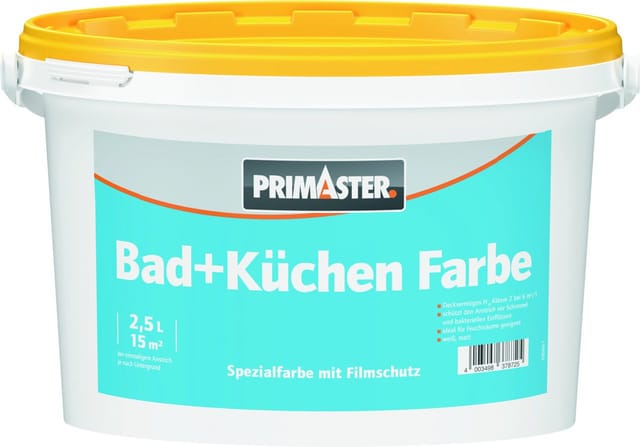 Primaster Bad- und Küchenfarbe weiß 2,5 L Innen