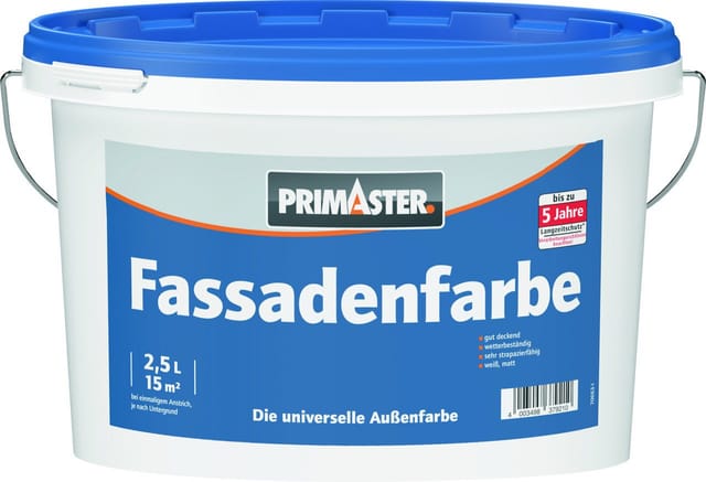 Primaster Fassadenfarbe 2,5 L weiß Außen