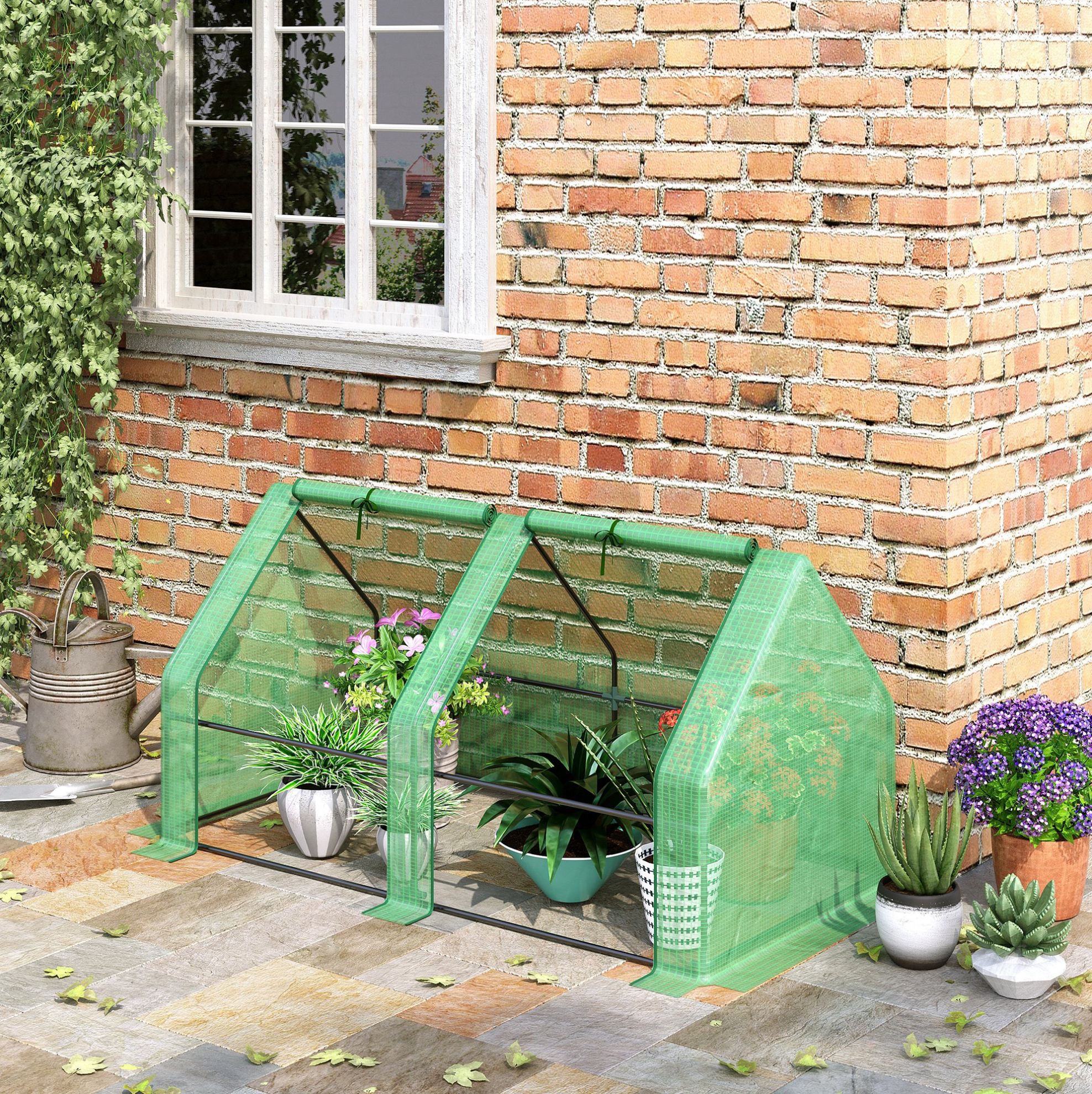 Gartengewächshaus 180 X 90 X 90 Cm Aus Stahl, Für Tomaten Und Pflanzen, Grün Havrya