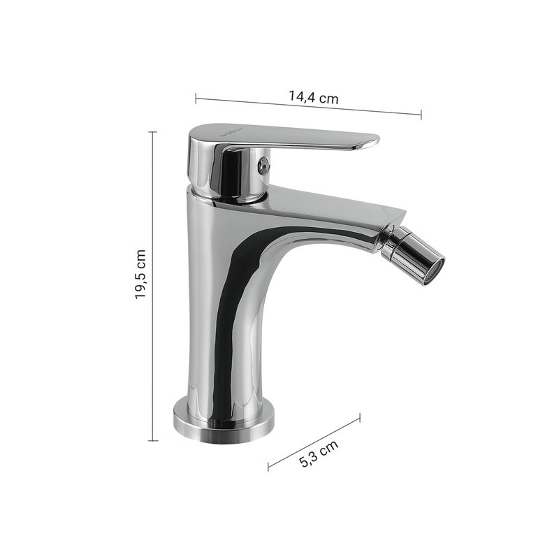 Bidet-mischbatterie Como Chrom 19,5 X 5,3 X 14,4 Cm