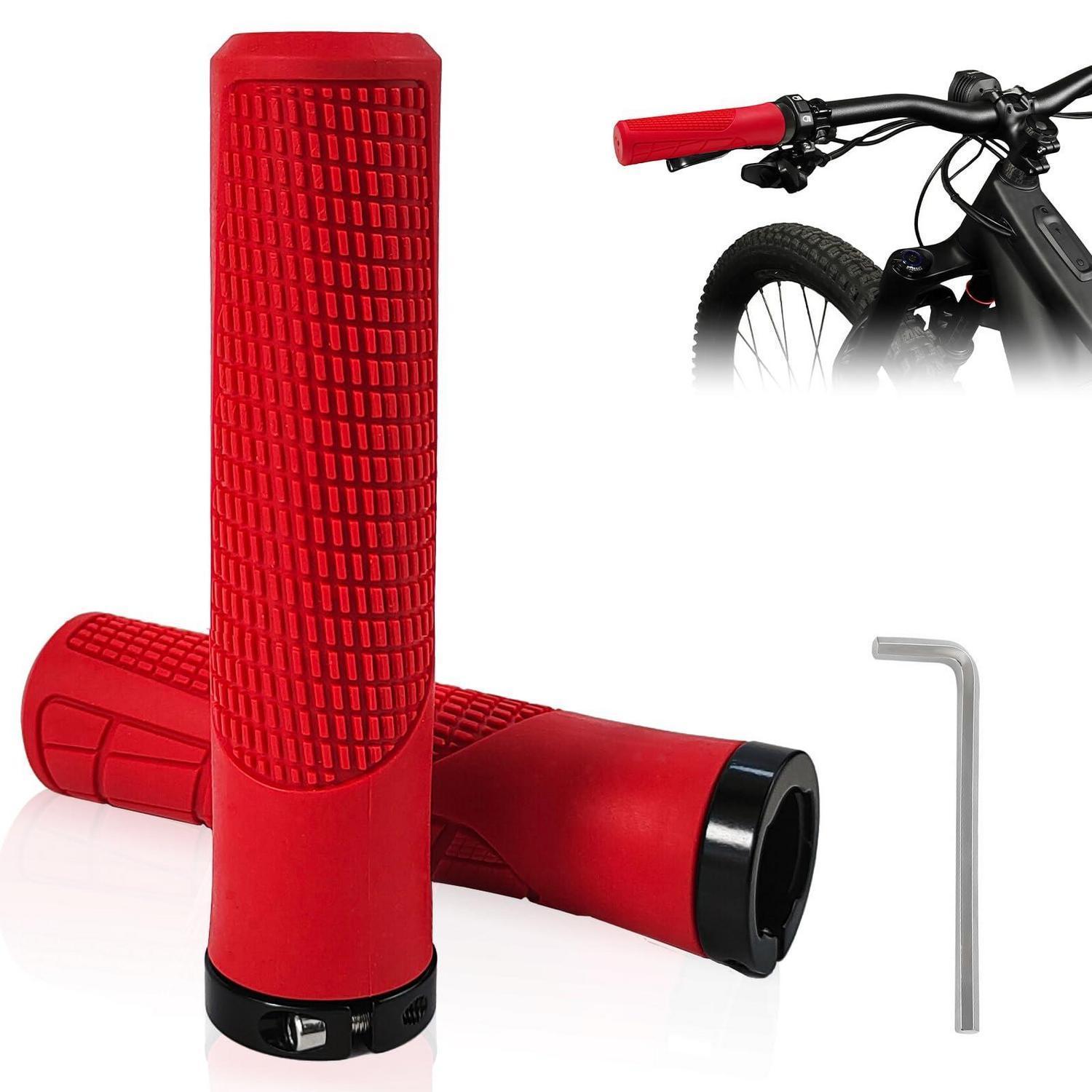 Ergonomische Fahrradgriffe Rot 22mm Für Mtb, E-bike, Citybike