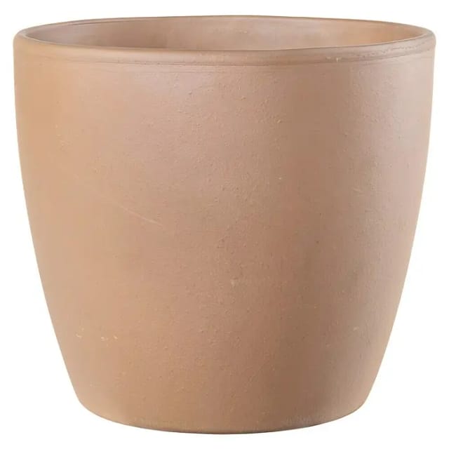 Deroma Pflanztopf Egg Pot White Garden Terrakotta Ø 19 x 17 cm Blumentopf