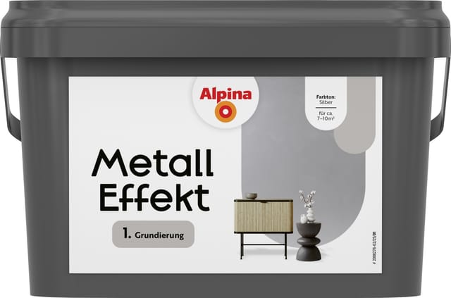Alpina Grundierung für Effektfarben Metall silber 2,5 L Grundierung