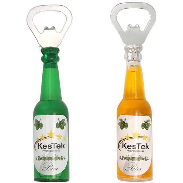 Kestek Flaschenöffner Bierflasche Öffner Flasche mit Magnet grün oder gelb