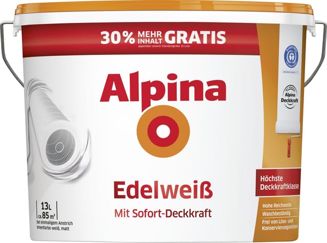Alpina Wandfarbe Edelweiß 13 L Spachtelmasse