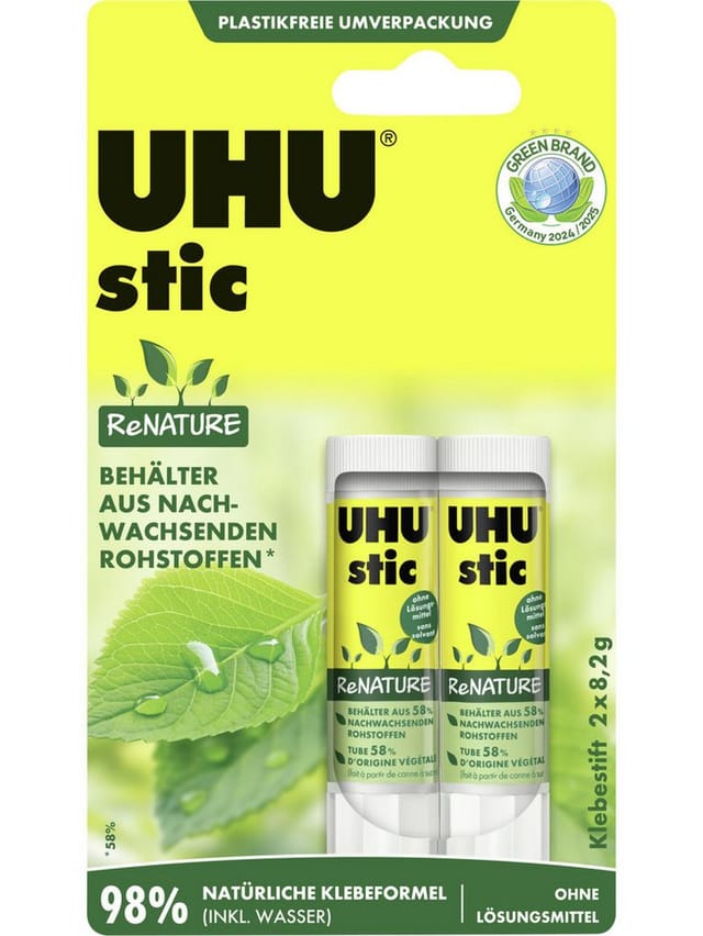 UHU stic ReNATURE 2 x 8,2 g Klebestick