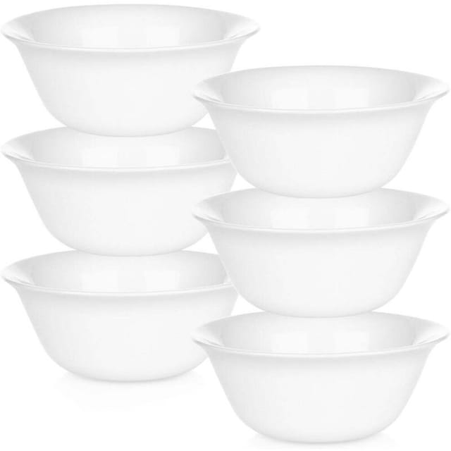 Weie glasschalen 300 ml 6er set