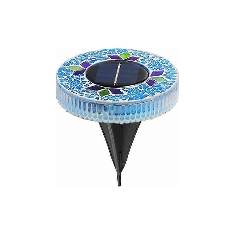 Solarbetriebene Led-bodenleuchten Mit Farbenfrohen Mosaikmustern, Dekorative Ambientebeleuchtung Für Innenhöfe, Gehwege, Terrassen Und Rasenflächen