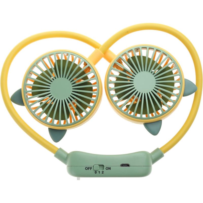 Tragbarer Nackenventilator Mit 2 Geschwindigkeitsstufen, Usb-aufladbar, Leise, Ideal Für Outdoor-sportarten.