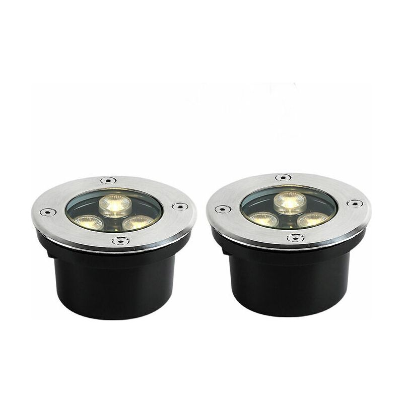 Set Mit 2 Einbau-außenleuchten (warmweiß, 230 V) 3 W Ip65