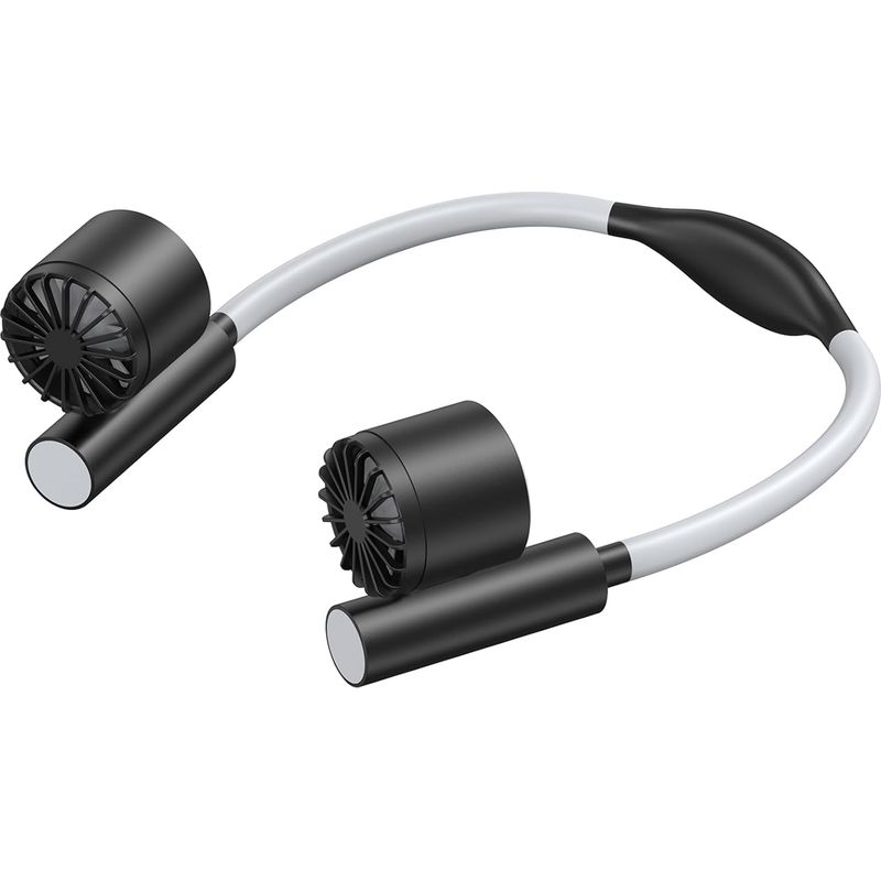 Tragbarer 3-stufiger Turbo-nackenventilator, Freihändig, Wiederaufladbar Und Ideal Für Sport Und Freizeit.
